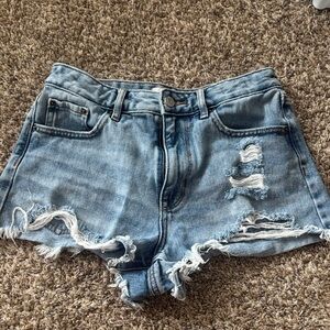 PacSun Light Blue Distressed Jean Shorts